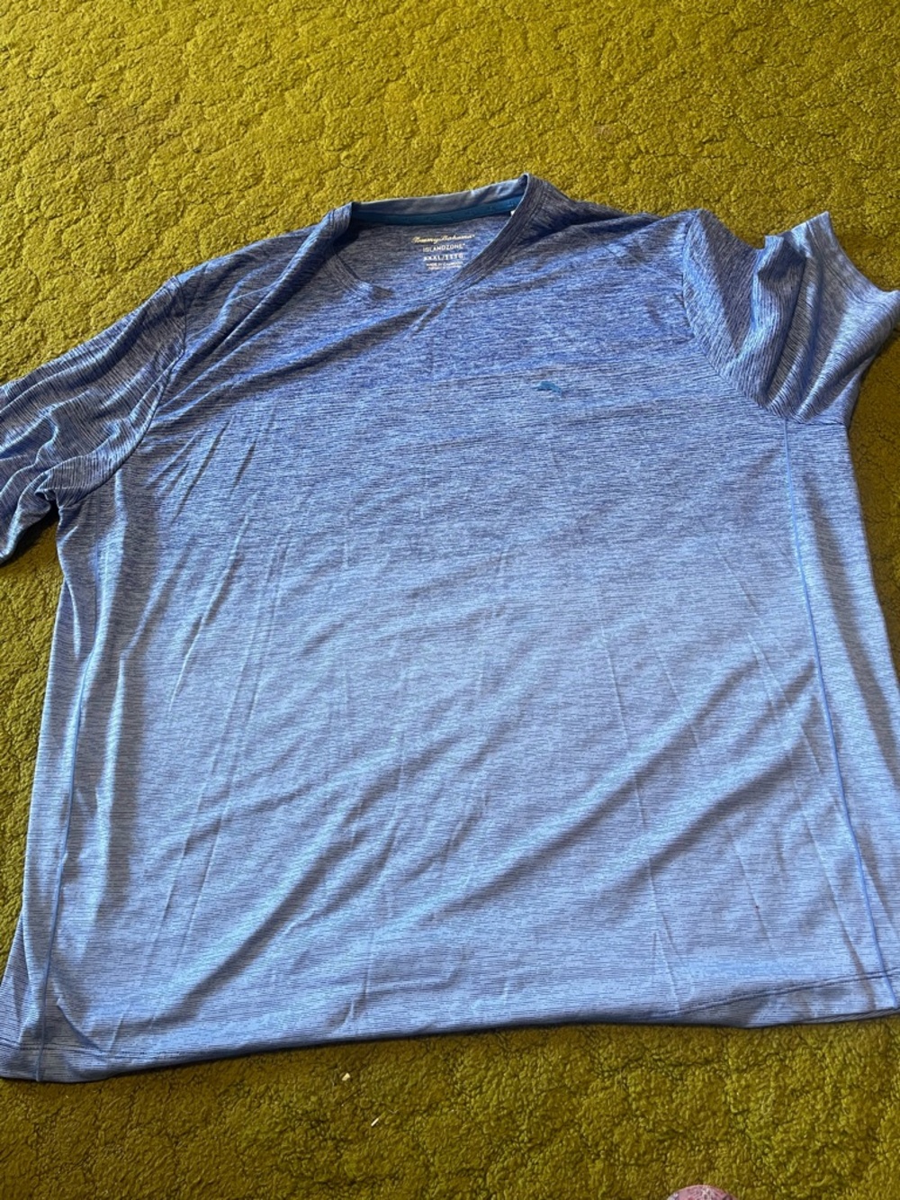 Tommy Bahama Tee Shirt River Cay Island Zone Performance Blue. XXXL